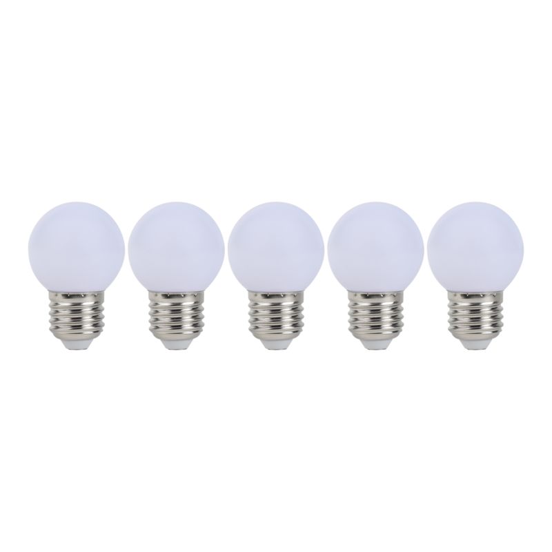 LED-pære til guirlande G45 E27 46 lm 3000 K 5 stk.