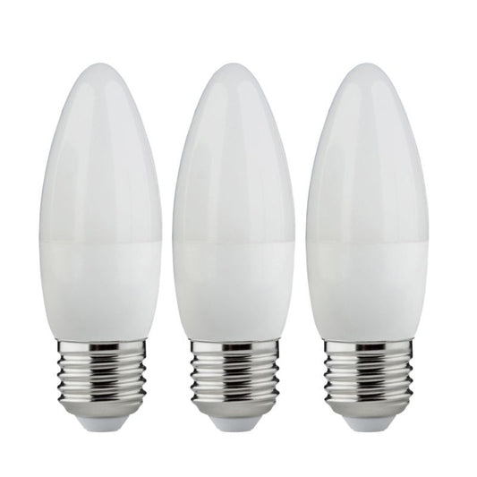 LED-pære C35 E27 470 lm 4000 K 3 stk.
