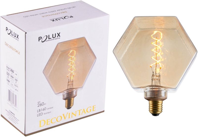LED Dekorationspære LB160 E27 260 lm Rav