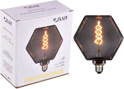 LED Dekorationspære LB160 E27 60 lm Røget