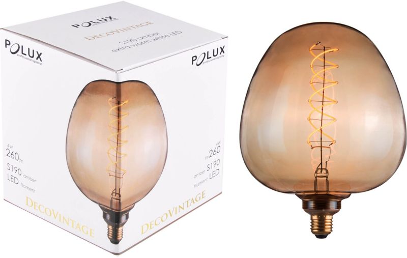 LED Dekorationspære S190 E27 260 lm Rav