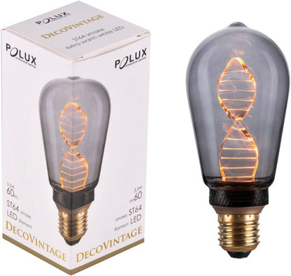 LED Dekorationspære ST64 E27 60 lm Røget