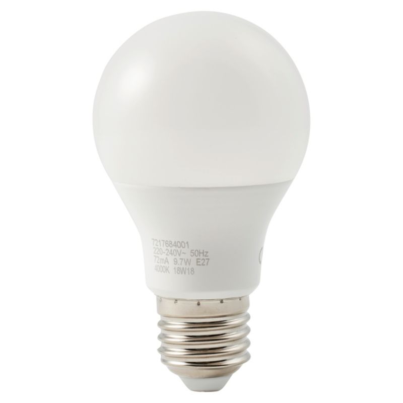 LED-pære Diall A60 E27 806 lm 4000 K 3 stk.