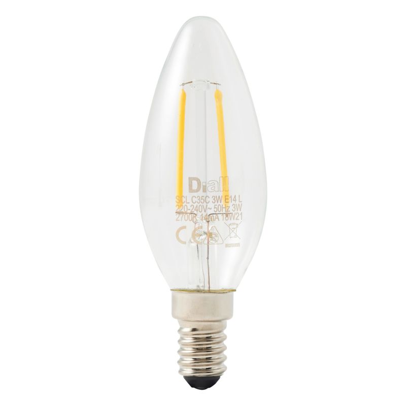 LED-pære Diall Filament C35 E14 250 lm 2700 K