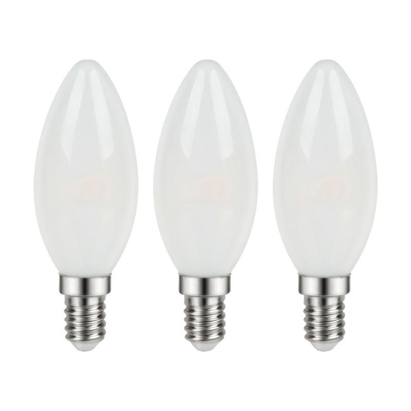 LED-pære Filament C35 E14 470 lm 4000 K 3 stk.