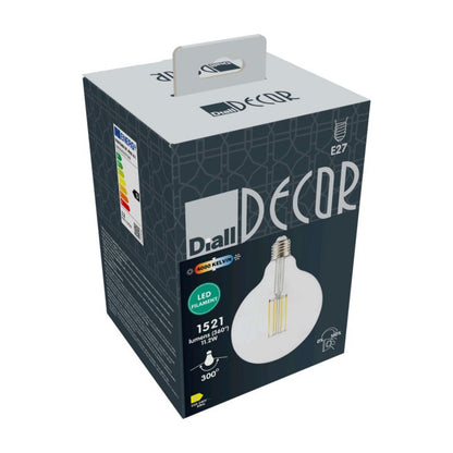 LED-pære G125 E27 1521 lm 4000 K Dæmpbar