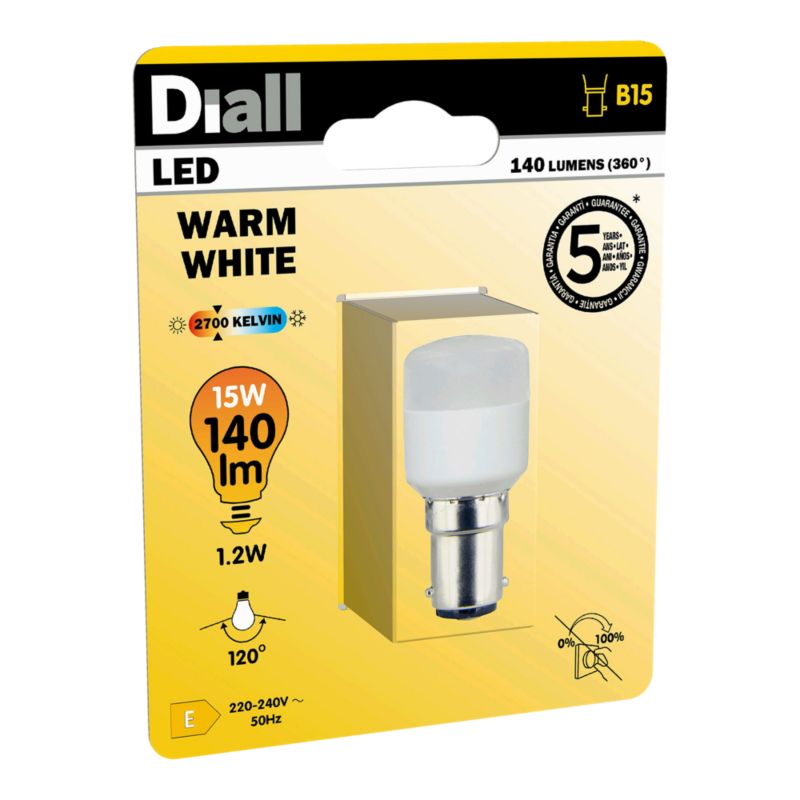 LED-pære T26 B15 140 lm 2700 K