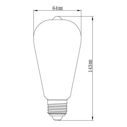 LED-filamentpære Jacobsen ST64 E27 806 lm 4000 K 2 stk.