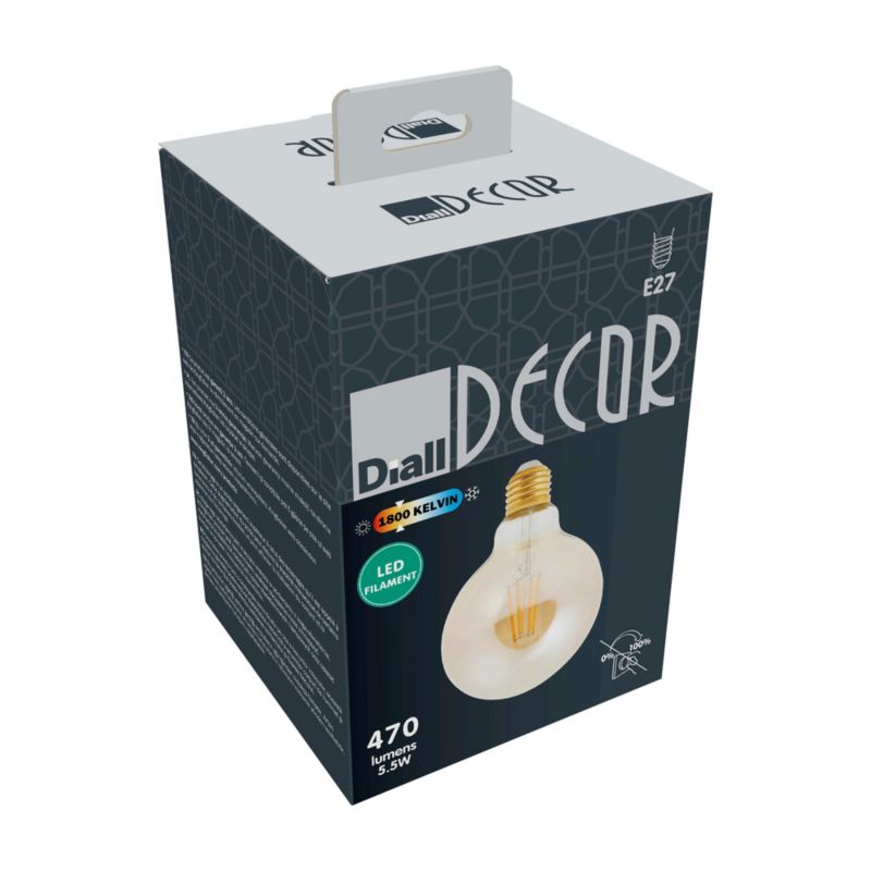 LED-pære G125 E27 470 lm 1800 K