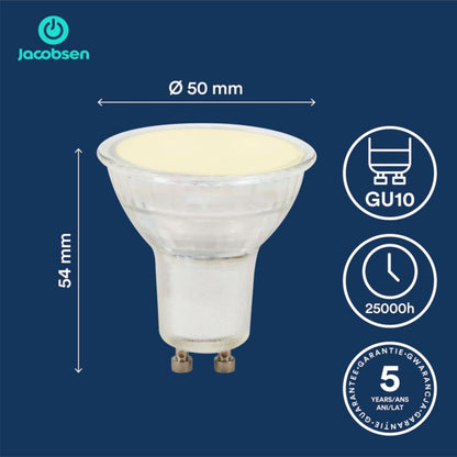 LED-pære Jacobsen GU10 630 lm 2700 K 100D