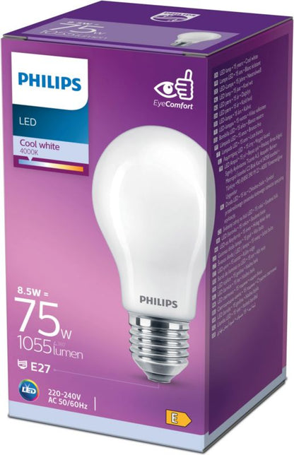 Philips A60 E27 LED-pære Glass 1055 lm 4000 K