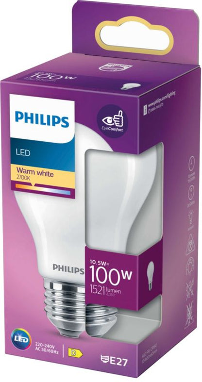 Philips A60 E27 LED-pære Glass 1521 lm 2700 K
