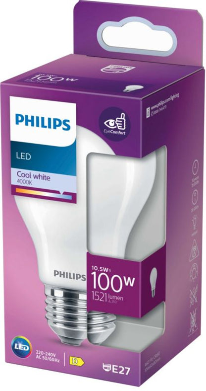 Philips A60 E27 LED-pære Glass 1521 lm 4000 K