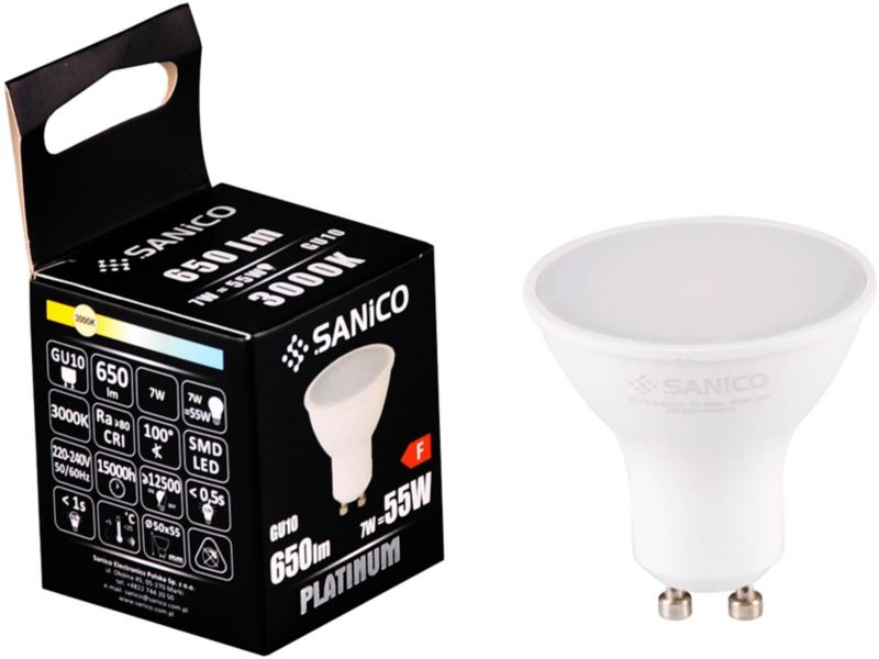 LED-pære GU10 650 lm 3000 K
