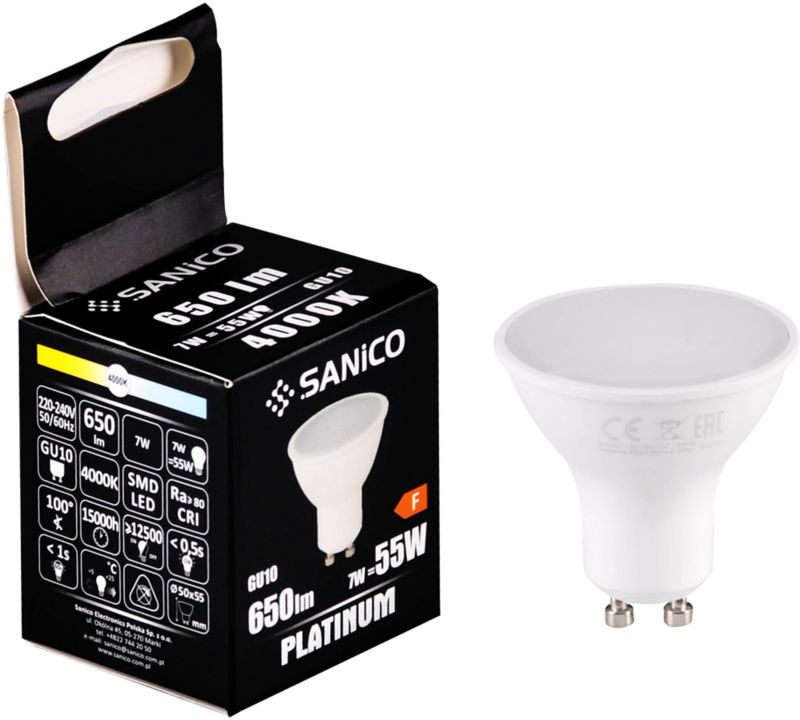 LED-pære GU10 650 lm 4000 K