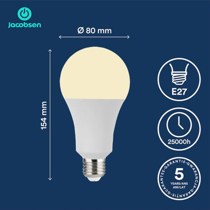 LED-pære Jacobsen A60 E27 3452 lm 2700 K