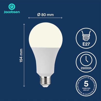 LED-pære Jacobsen A80 E27 3452 lm 4000 K