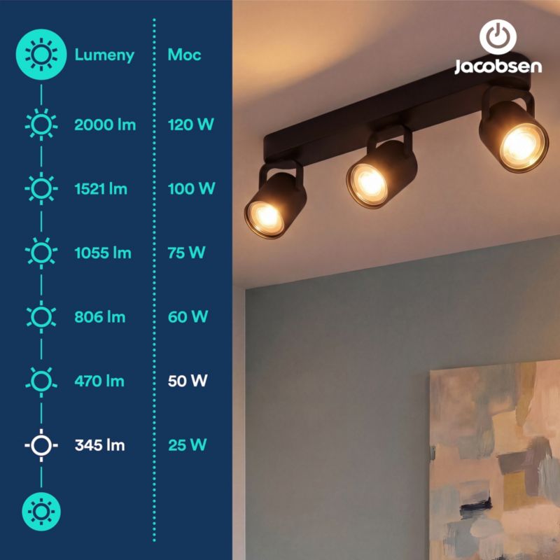 LED-pære Jacobsen GU10 345 lm 2700 K 36D Hvid 6 stk.