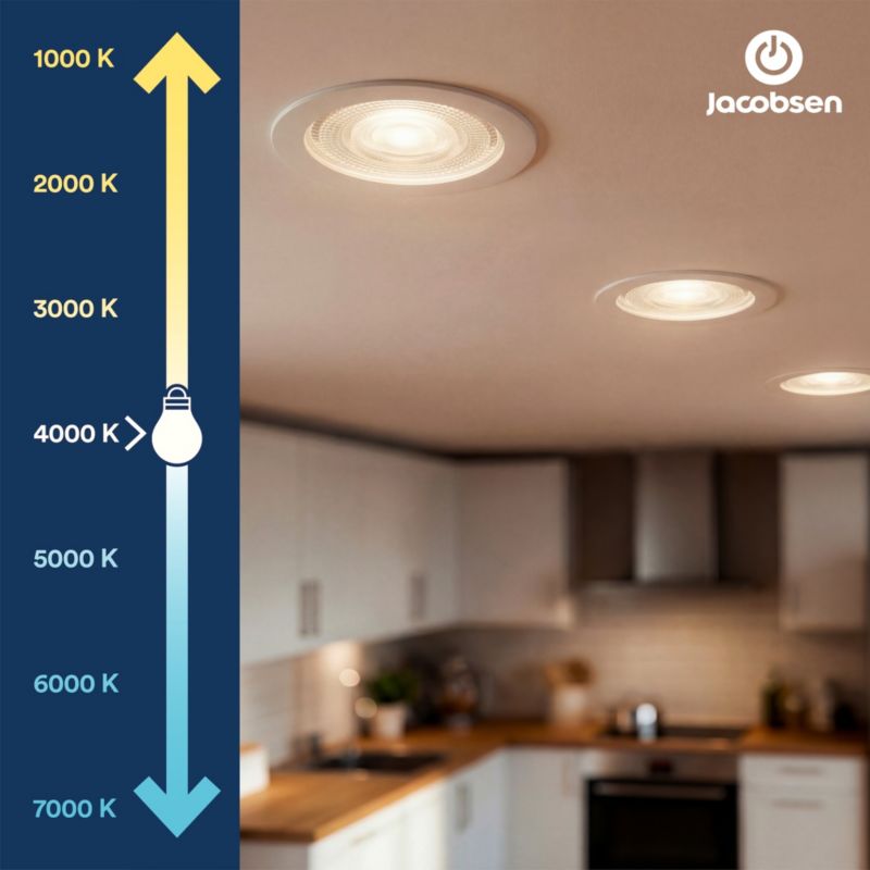 LED-pære Jacobsen GU10 345 lm 4000 K 36D Hvid 6 stk.