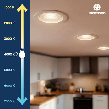 LED-pære Jacobsen GU10 345 lm 4000 K 36D Hvid 6 stk.