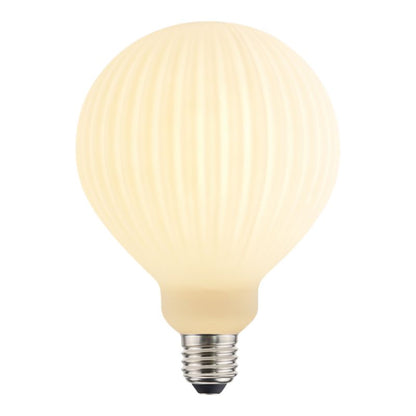 LED-pære Jacobsen Ribbed E27 400 lm 3000 K Mælkehvid
