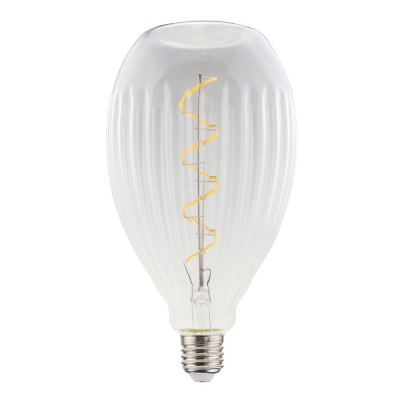 LED-pære Jacobsen Striat oval E27 250 lm 2700 K