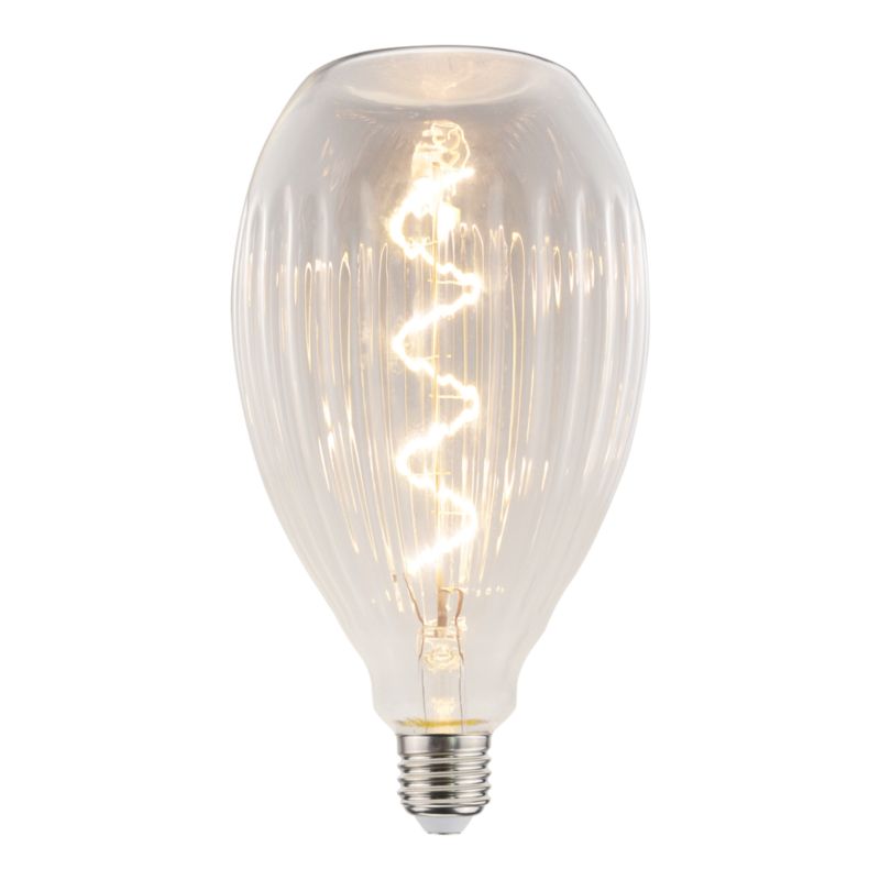 LED-pære Jacobsen Striat oval E27 250 lm 2700 K
