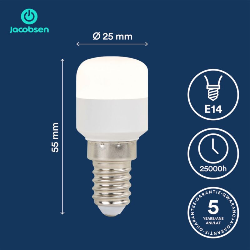 LED-pære T25 E14 140 lm 2700 K Hvid