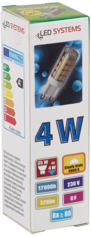 LED-pære Ledsystems G9 4 W 320 lm klar varm hvid