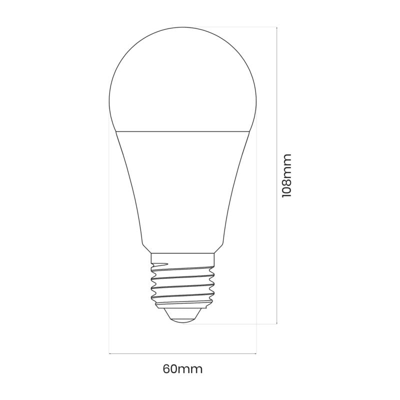 LED-pære A60 E27 9 W 3000 K 3 stk.