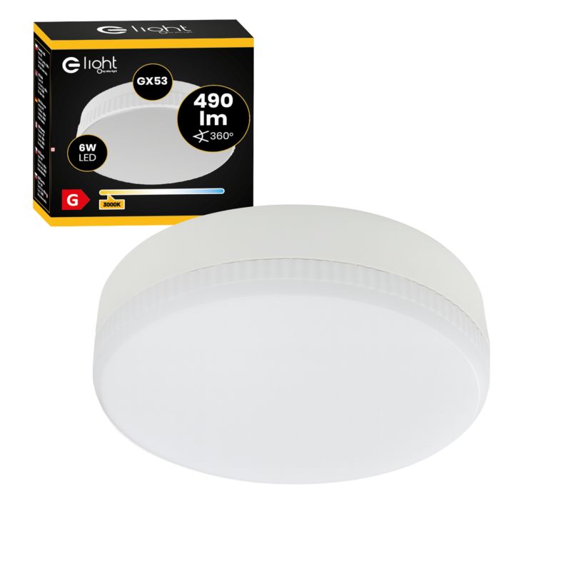 LED-pære GX53 490 lm 3000 K Varm Hvid