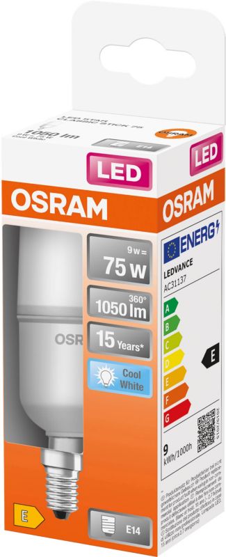 Osram LED-pære ST75 E14 1055 lm 4000 K mælkehvid