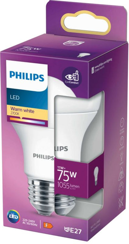 Philips A60 LED-pære E27 1055 lm 2700 K