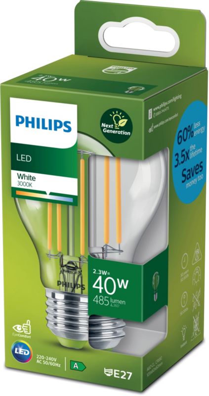 Philips LED-pære A60 E27 485 lm 3000 K