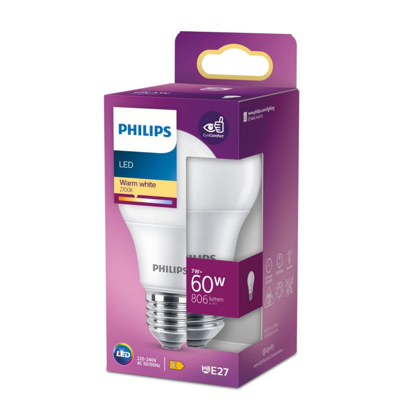 LED-pære A60 E27 806 lm 2700 K Hvid