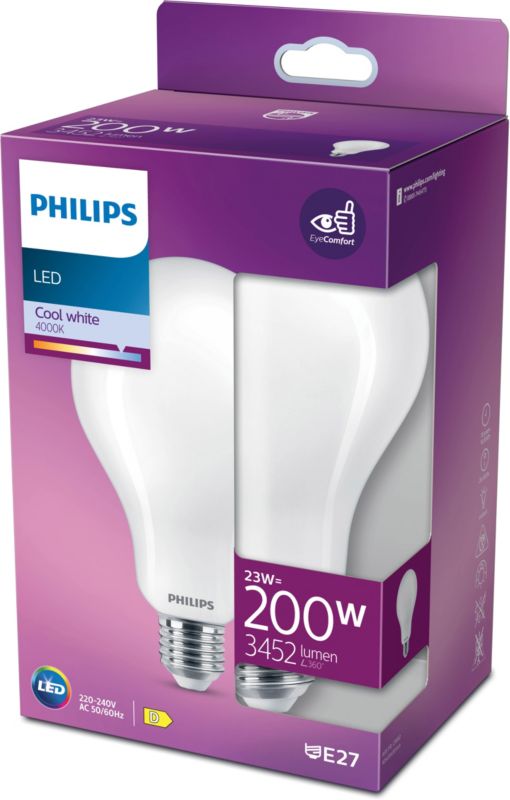 Philips A95 LED-pære E27 3452 lm 4000 K glas