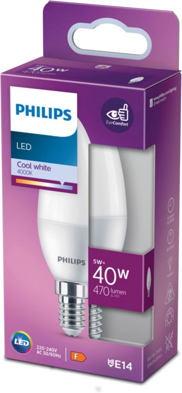 Philips B35 LED-pære E14 470 lm 4000 K