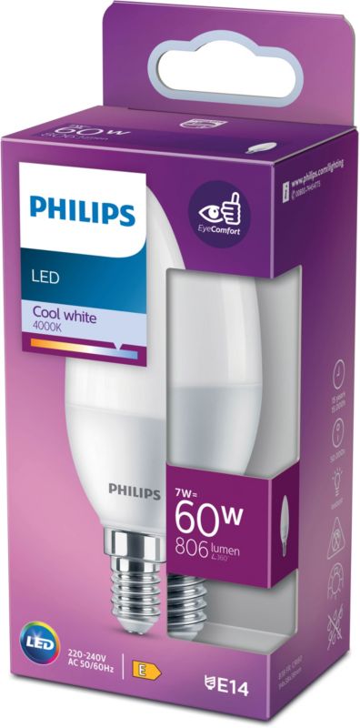 LED-pære Philips P38 E14 806 lm 4000 K