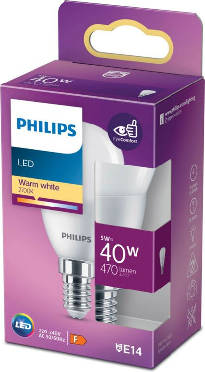 Philips P45 LED-pære E14 470 lm 2700 K