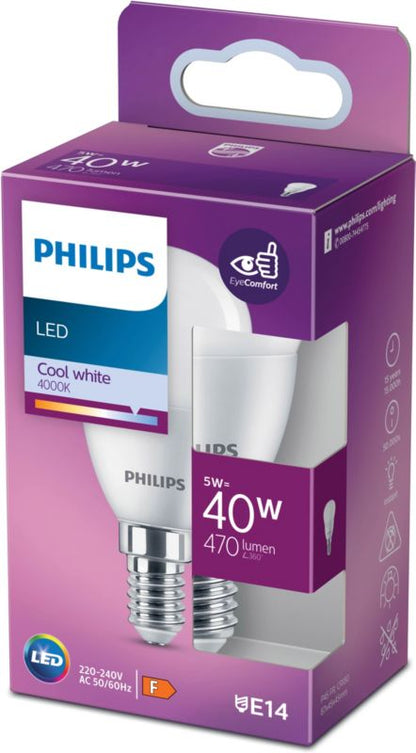 Philips P45 LED-pære E14 470 lm 4000 K