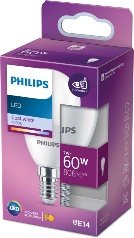 Philips P48 LED-pære E14 806 lm 4000 K