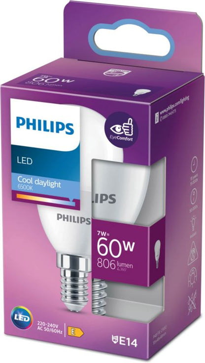 Philips P48 LED-pære E14 806 lm 6500 K