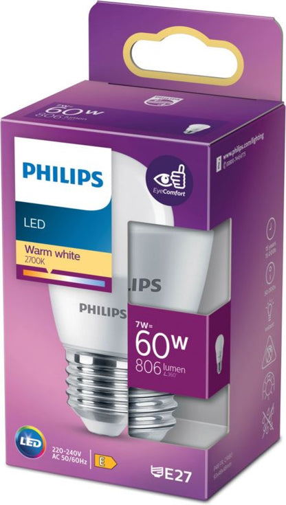Philips P48 LED-pære E27 806 lm 2700 K