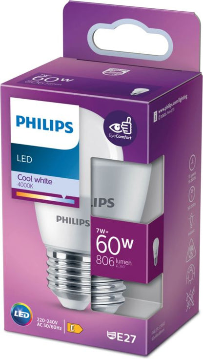 Philips P48 LED-pære E27 806 lm 4000 K