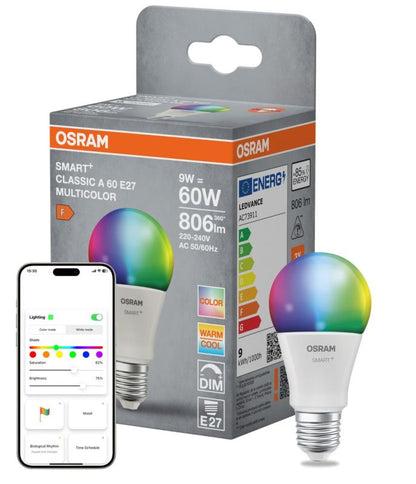 Smart LED-pære A60 E27 806 lm RGBW