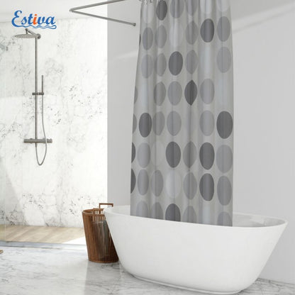 Bruse gardin 180x200 cm Grå Mønster Hjul PEVA 1 stk.