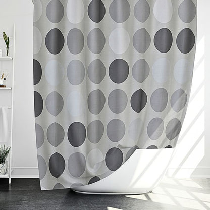 Bruse gardin 180x200 cm Grå Mønster Hjul PEVA 1 stk.