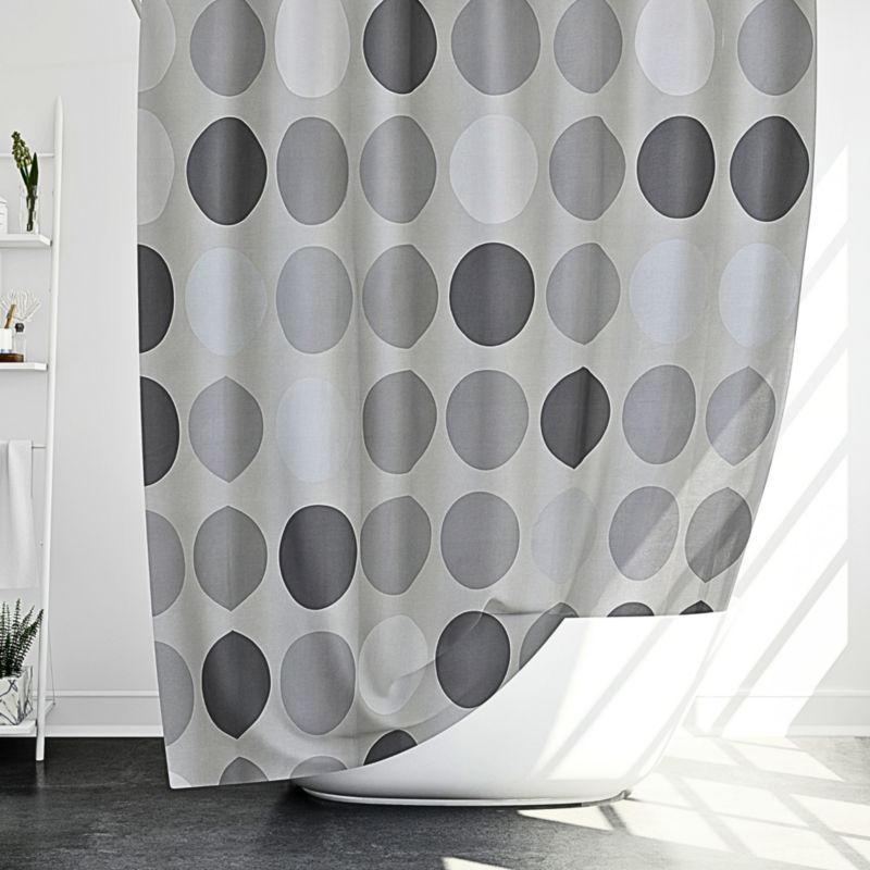 Bruse gardin 180x200 cm Grå Mønster Hjul PEVA 1 stk.