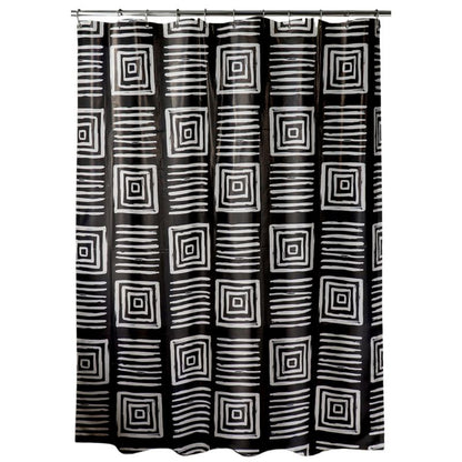 Bruse gardin 180x180 cm Geometrisk Mønster Sort 1 stk.