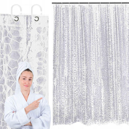 Gennemsigtigt Bruseforhæng 180x200 cm PEVA Frostsikker 1 stk. | 5905923652990